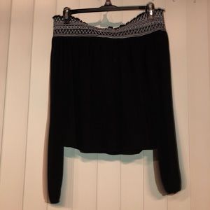 Off the shoulder bell sleeve top